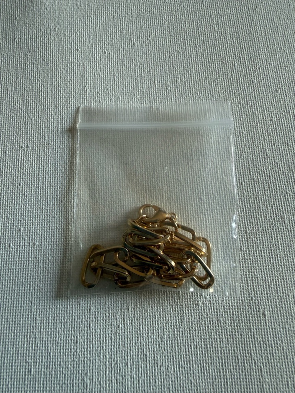 NEW Nordstrom Gold Tone Paperclip Chain Bracelet - Picture 2 of 3